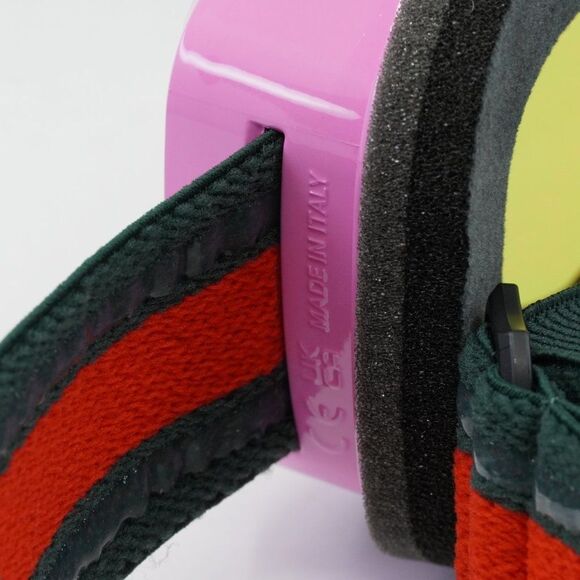 Gucci GG1210S 004 Sunglasses Ski Goggles Mask Pink Shield Frame, Yellow Lenses - Picture 7 of 14